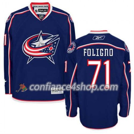 Reebok Maillot de Hockey Columbus Blue Jackets Nick Foligno #71 Domicile blanc - Homme