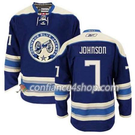 Reebok Maillot de Hockey Columbus Blue Jackets Jack Johnson #7 Third Bleu marin - Homme