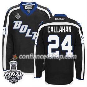 Maillot de Hockey Tampa Bay Lightning Ryan Callahan #24 Third Noir 2015 Stanley Cup - Homme