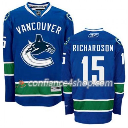 Reebok Maillot de Hockey Vancouver Canucks Brad Richardson #15 Domicile Bleu marin - Homme