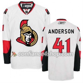 Reebok Maillot de Hockey Ottawa Senators Craig Anderson #41 Extérieur blanc - Homme
