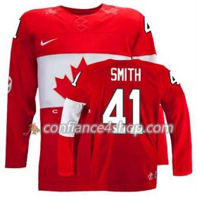 Maillot de Hockey Premier Olympic-Canada Team Mike Smith #41 Extérieur rouge - Femme