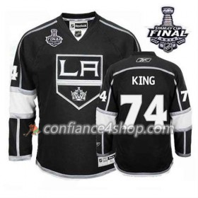 Maillot de Hockey Los Angeles Kings Dwight King #74 Domicile Noir 2014 Stanley Cup - Homme