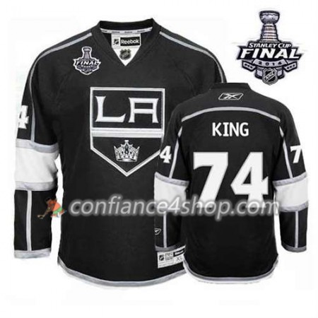 Maillot de Hockey Los Angeles Kings Dwight King #74 Domicile Noir 2014 Stanley Cup - Homme