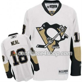 Reebok Maillot de Hockey Pittsburgh Penguins James Neal 18 Blanc Extérieur - Homme