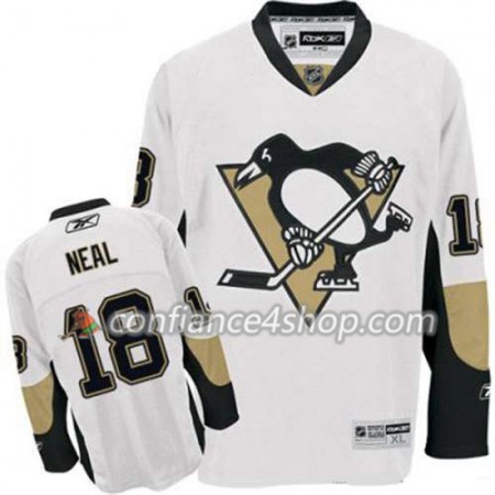 Reebok Maillot de Hockey Pittsburgh Penguins James Neal 18 Blanc Extérieur - Homme
