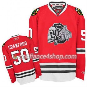 Maillot de Hockey Chicago Blackhawks Corey Crawford #50 Skull rouge - Enfant