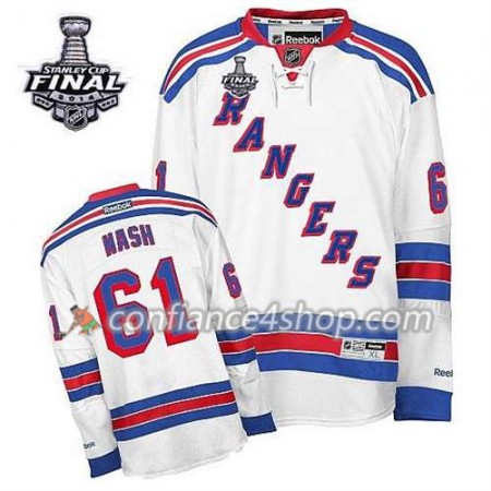 Maillot de Hockey New York Rangers Rick Nash #61 Extérieur blanc 2014 Stanley Cup - Homme Maillot de Hockey New York Rangers Rick Nash #61 Extérieur blanc 2014 Stanley Cup - Homme