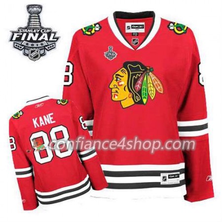 Maillot de Hockey Chicago Blackhawks Patrick Kane #88 Domicile rouge 2015 Stanley Cup - Femme