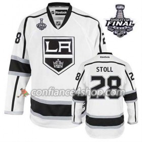 Maillot de Hockey Los Angeles Kings Jarret Stoll #28 Extérieur blanc 2014 Stanley Cup - Homme