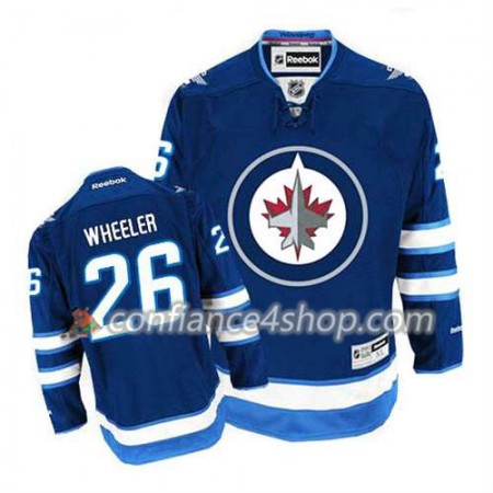 Reebok Maillot de Hockey Winnipeg Jets Blake Wheeler #26 Domicile Bleu marin - Homme
