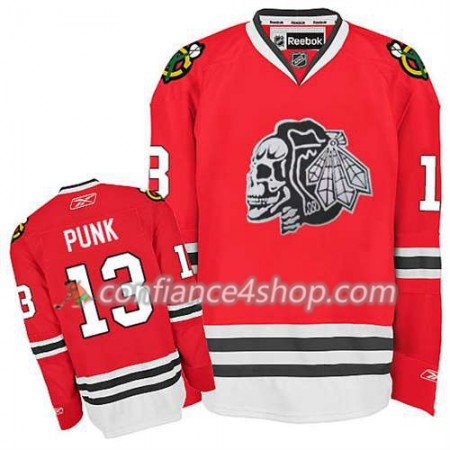 Maillot de Hockey Chicago Blackhawks CM Punk #13 Skull rouge - Enfant