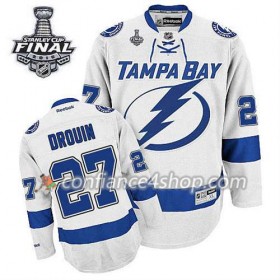 Maillot de Hockey Tampa Bay Lightning Jonathan Drouin #27 Extérieur blanc 2015 Stanley Cup - Homme