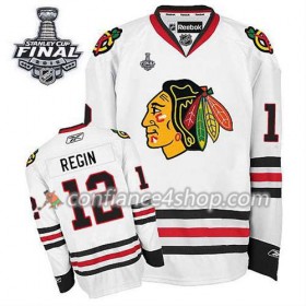 Maillot de Hockey Chicago Blackhawks Peter Regin #12 Extérieur blanc 2015 Stanley Cup - Homme