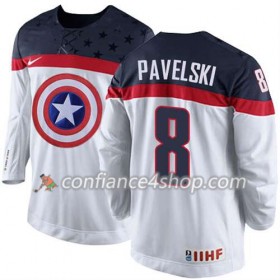 Maillot de Hockey Premier Olympic-USA Team Joe Pavelski #8 blanc - Homme