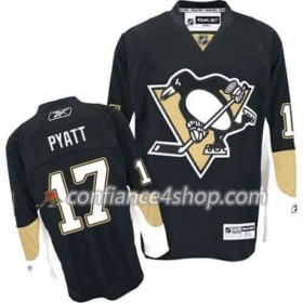 Reebok Maillot de Hockey Pittsburgh Penguins Taylor Pyatt 17 Noir Domicile - Homme