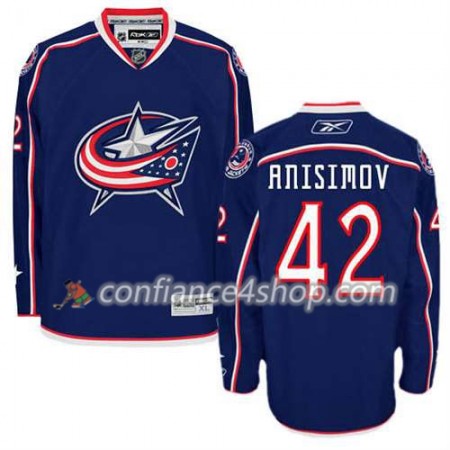 Reebok Maillot de Hockey Columbus Blue Jackets Artem Anisimov #42 Domicile Bleu marin - Homme