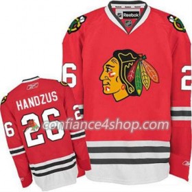 Reebok Maillot de Hockey Chicago Blackhawks Michal Handzus 26 rouge Domicile - Femme