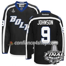 Reebok Maillot de Hockey Tampa Bay Lightning Tyler Johnson #9 Noir Third 2016 Stanley Cup - Homme