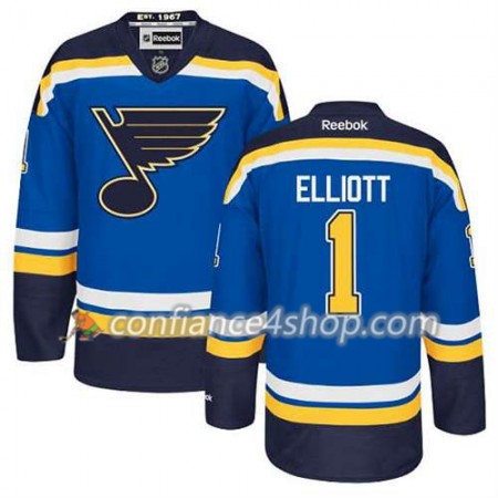 Reebok Maillot de Hockey St. Louis Blues Brian Elliott #1 Domicile Bleu royal - Homme
