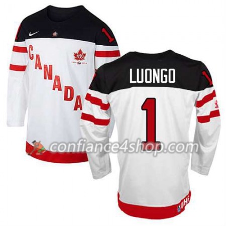 Maillot de Hockey Premier Olympic-Canada Team Roberto Luongo #1 100th Anniversary blanc - Homme