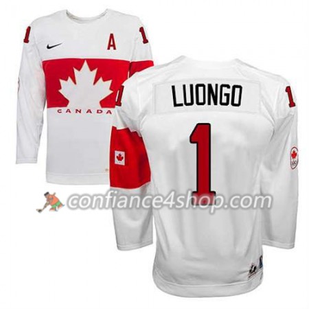 Maillot de Hockey Premier Olympic-Canada Team Roberto Luongo #1 Domicile blanc - Homme