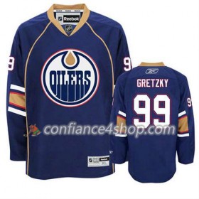 Reebok Maillot de Hockey Edmonton Oilers Wayne Gretzky #99 Third Bleu marin - Homme