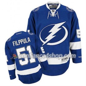 Reebok Maillot de Hockey Tampa Bay Lightning Valtteri Filppula #51 Domicile Bleu - Homme