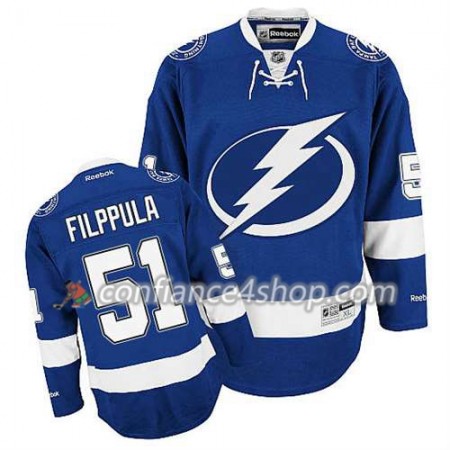 Reebok Maillot de Hockey Tampa Bay Lightning Valtteri Filppula #51 Domicile Bleu - Homme