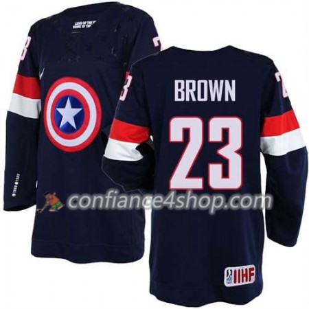 Maillot de Hockey Premier Olympic-USA Team Dustin Brown #23 Navy - Homme