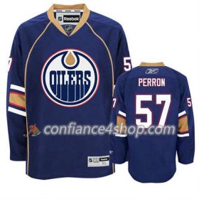 Reebok Maillot de Hockey Edmonton Oilers David Perron #57 Third Bleu marin - Homme