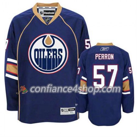 Reebok Maillot de Hockey Edmonton Oilers David Perron #57 Third Bleu marin - Homme