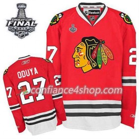 Maillot de Hockey Chicago Blackhawks Johnny Oduya #27 Domicile rouge 2015 Stanley Cup - Homme