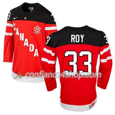 Maillot de Hockey Premier Olympic-Canada Team Maurice Roy #33 100th Anniversary rouge - Homme