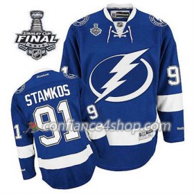 Maillot de Hockey Tampa Bay Lightning Steven Stamkos #91 Domicile Bleu royal 2015 Stanley Cup - Enfant