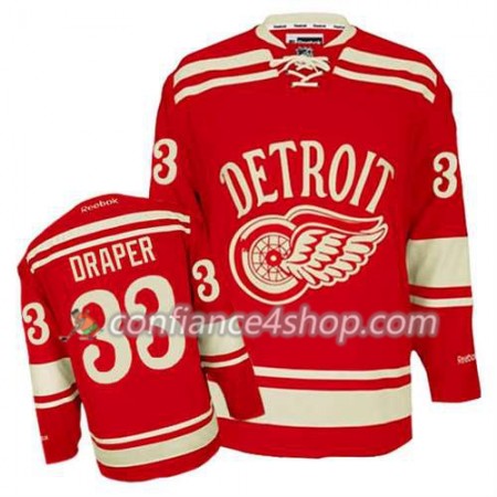 Reebok Maillot de Hockey Detroit Red Wings Kris Draper #33 2014 Winter Classic blanc - Homme