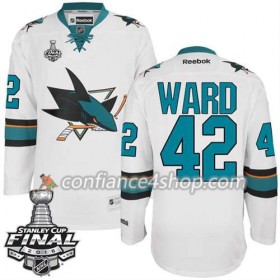 Reebok Maillot de Hockey San Jose Sharks Joel Ward #42 blanc Extérieur 2016 Stanley Cup - Homme