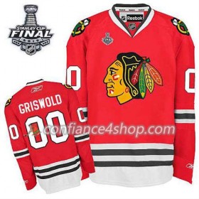 Maillot de Hockey Chicago Blackhawks Clark Griswold#00 Domicile rouge 2015 Stanley Cup - Homme