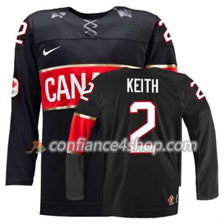 Maillot de Hockey Premier Olympic-Canada Team Duncan Keith #2 Third Noir - Homme