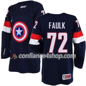 Maillot de Hockey Premier Olympic-USA Team Justin Faulk #72 Navy - Homme
