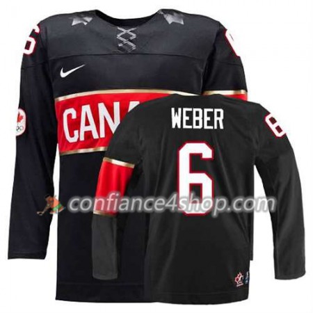 Maillot de Hockey Premier Olympic-Canada Team Shea Weber #6 Third Noir - Homme