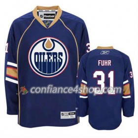 Reebok Maillot de Hockey Edmonton Oilers Grant Fuhr #31 Third Bleu marin - Homme