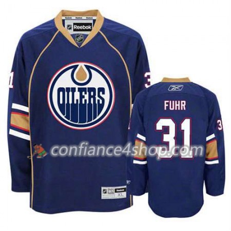Reebok Maillot de Hockey Edmonton Oilers Grant Fuhr #31 Third Bleu marin - Homme