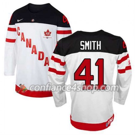 Maillot de Hockey Premier Olympic-Canada Team Mike Smith #41 100th Anniversary blanc - Homme