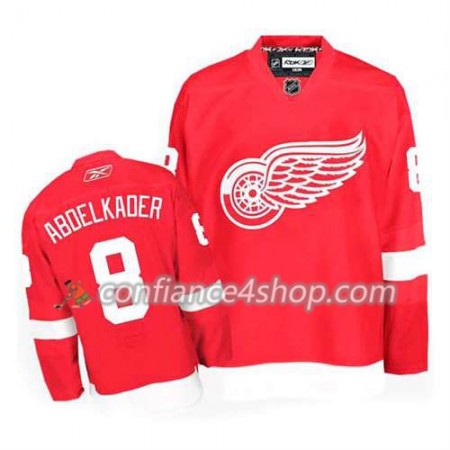 Reebok Maillot de Hockey Detroit Red Wings Justin Abdelkader #8 Domicile rouge - Homme