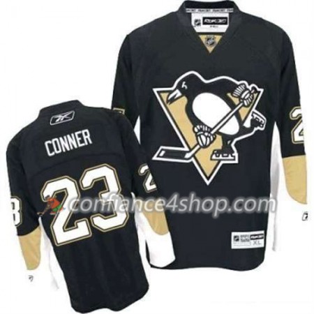 Reebok Maillot de Hockey Pittsburgh Penguins Chris Conner 23 Noir Domicile - Homme