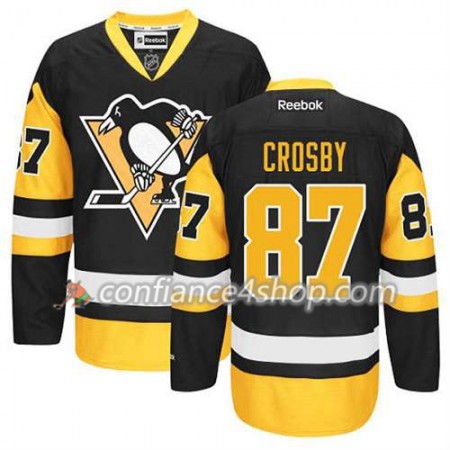 Reebok Maillot de Hockey Pittsburgh Penguins Sidney Crosby CCM 87 Noir Throwback - Homme