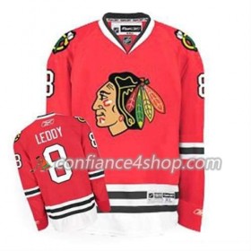 Reebok Maillot de Hockey Chicago Blackhawks Nick Leddy 8 rouge Domicile - Homme