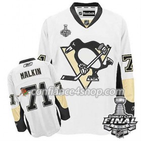 Reebok Maillot de Hockey Pittsburgh Penguins Evgeni Malkin #71 blanc Extérieur 2016 Stanley Cup - Homme