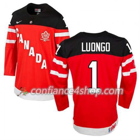 Maillot de Hockey Premier Olympic-Canada Team Roberto Luongo #1 100th Anniversary rouge - Homme